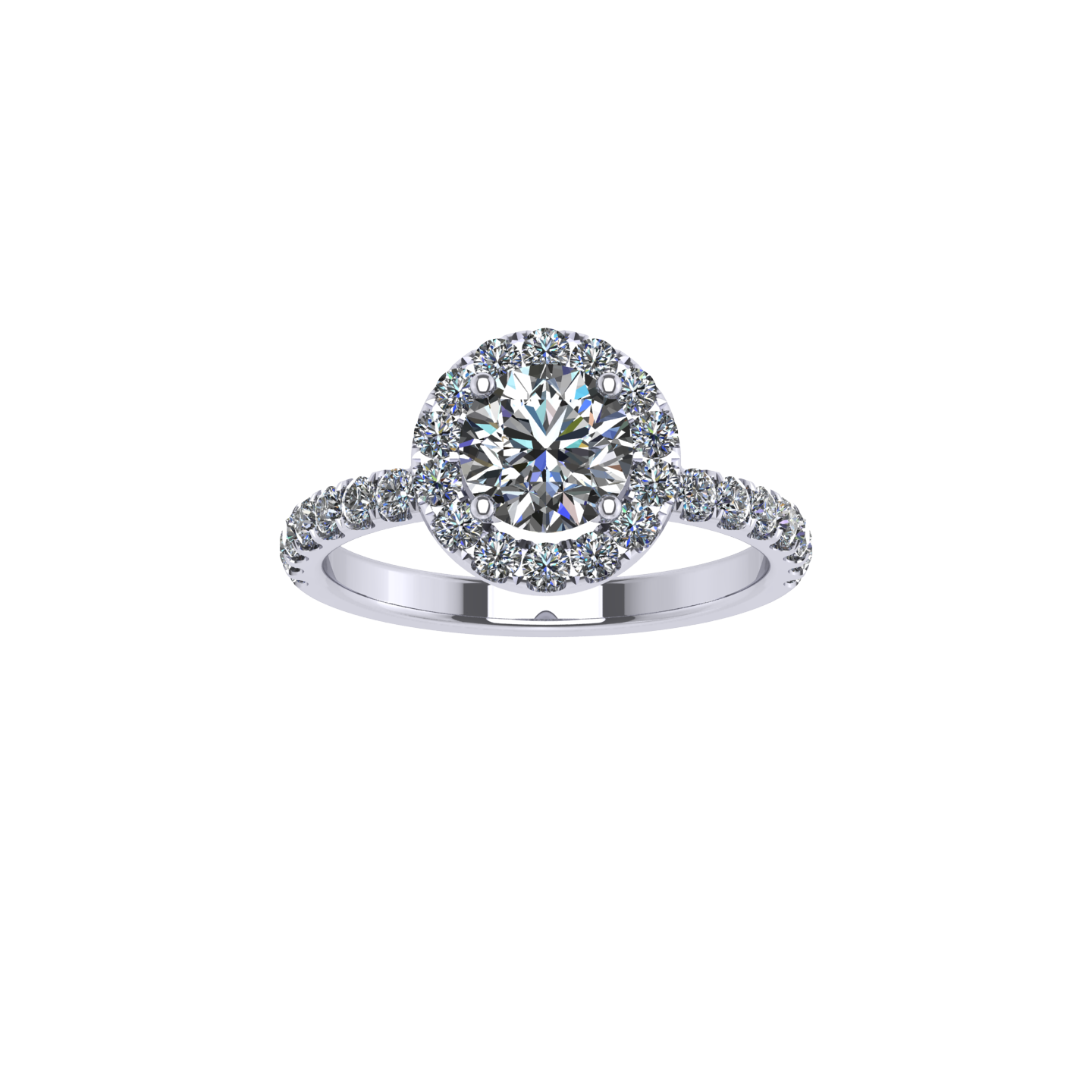 Classic halo deals diamond engagement ring