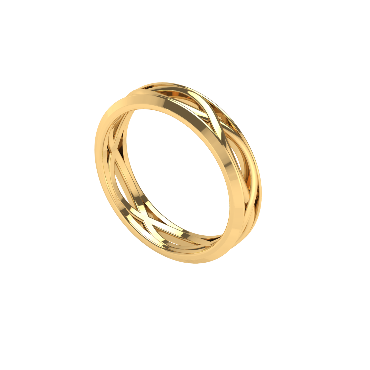 Infinity Twisted Wedding Ring for Men in 18K Gold | ZCOVA