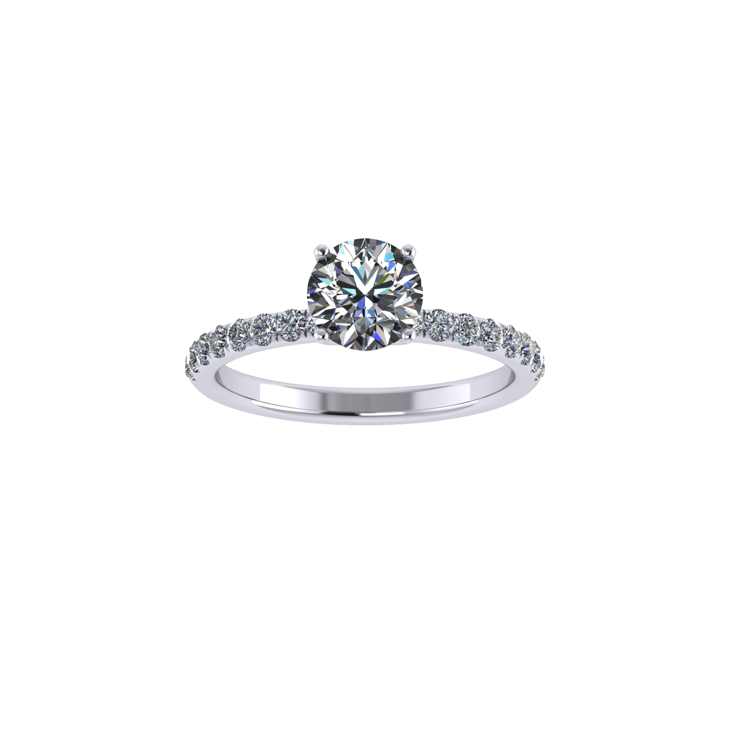Lia Pave 4 Prongs Engagement Ring