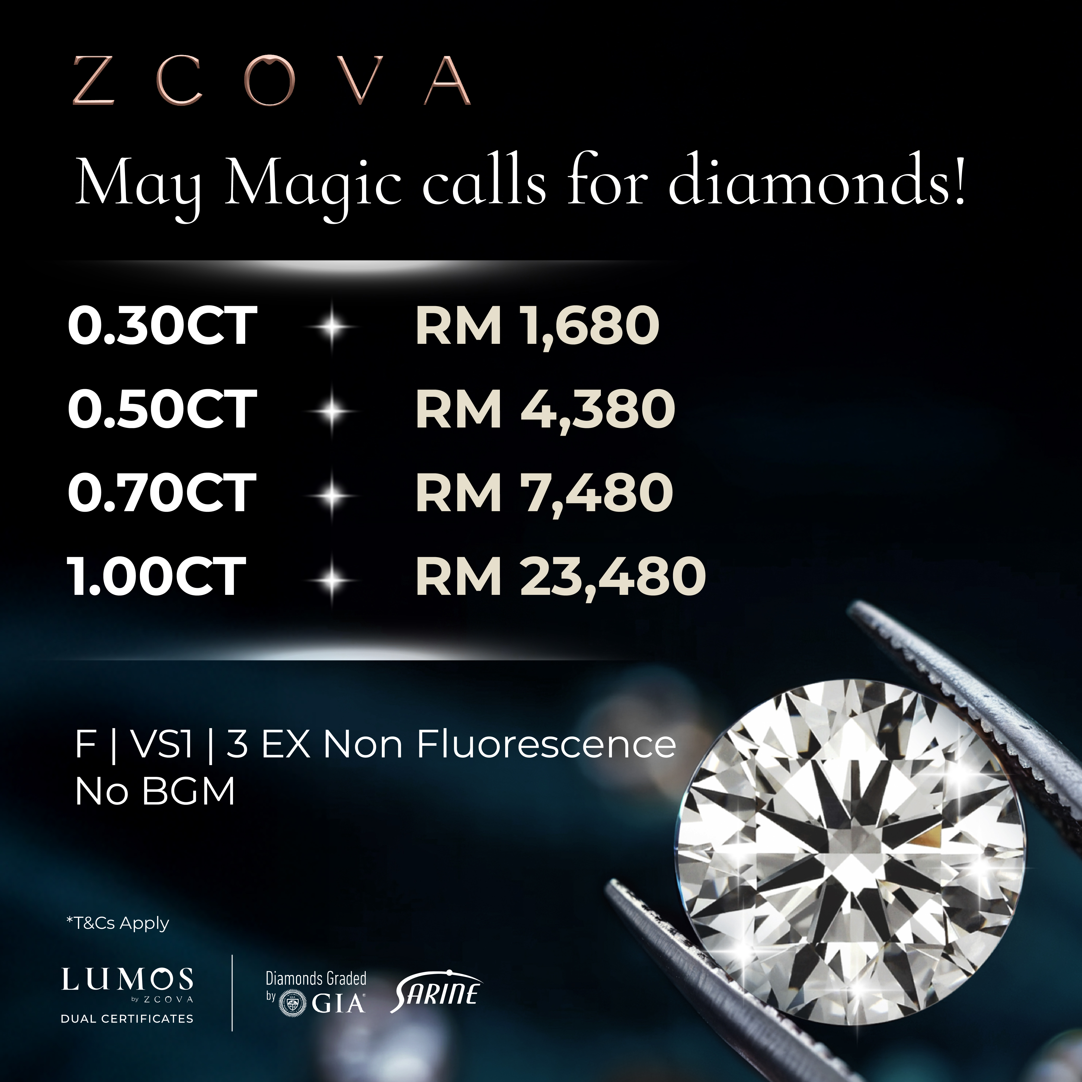 A Gift Like No Other : Natural Diamonds from only RM1680!