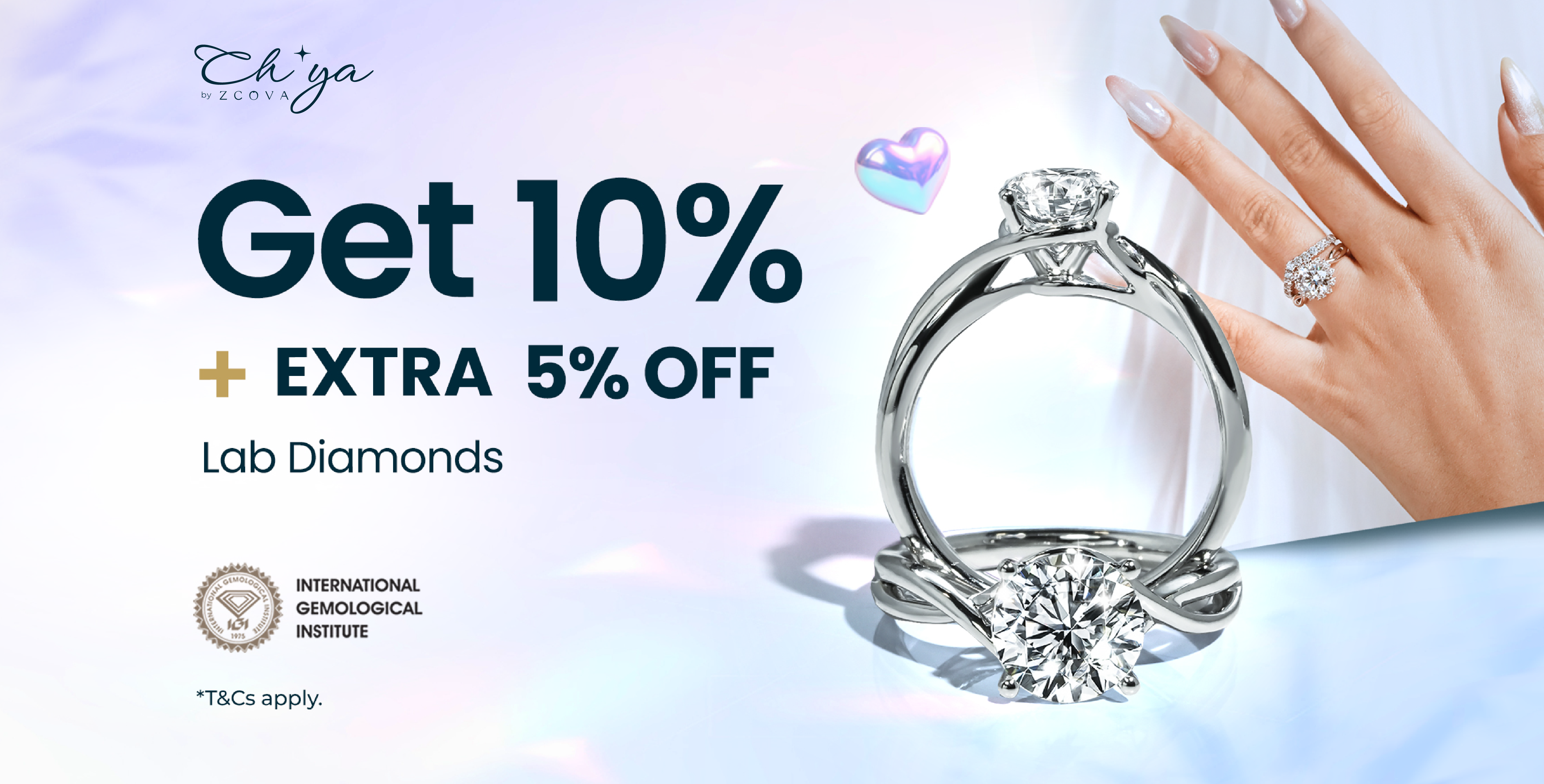 Two Ways to Save: 10% OFF Lab Diamonds + 5% EXTRA!