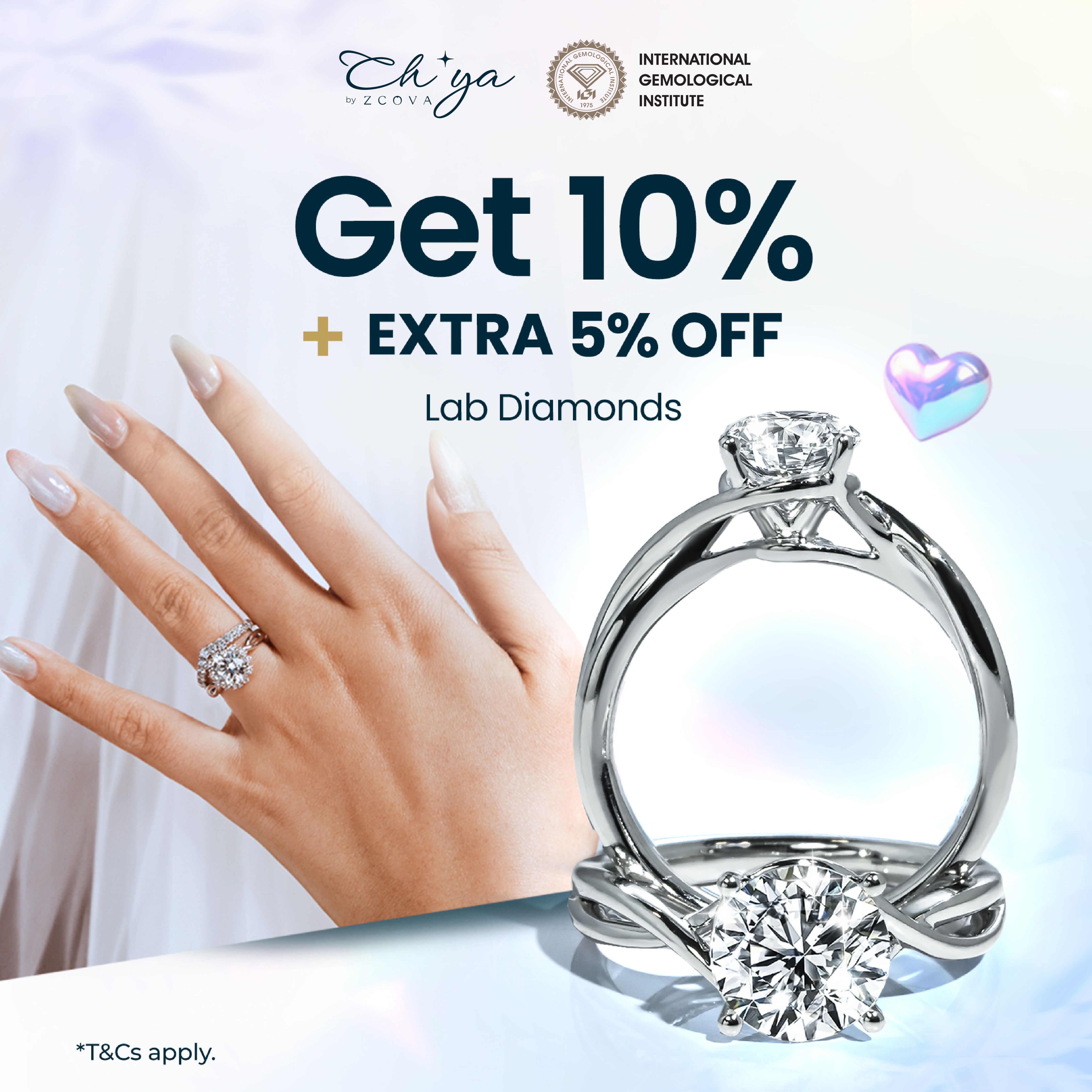 Two Ways to Save: 10% OFF Lab Diamonds + 5% EXTRA!