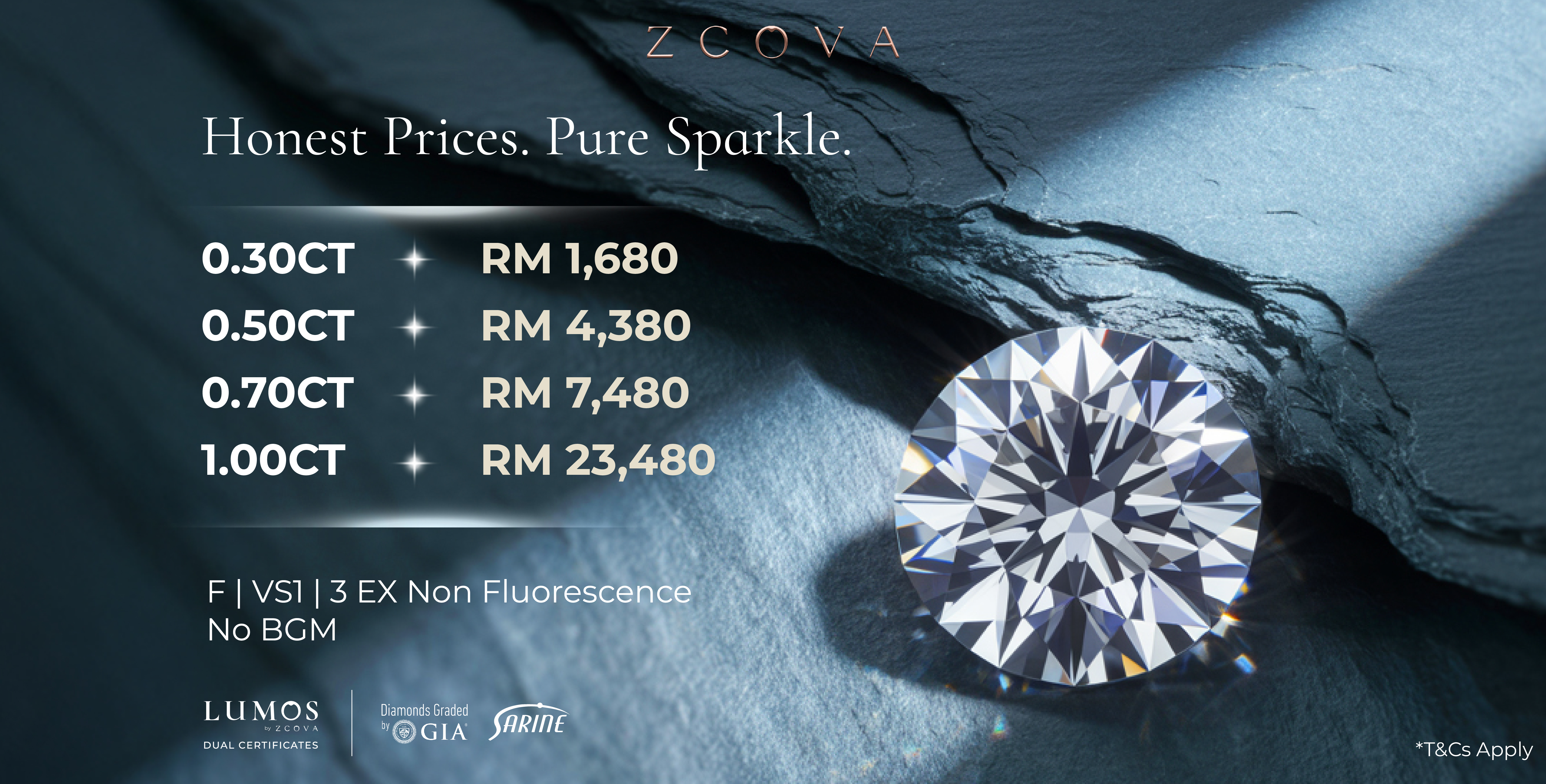 A Gift Like No Other : Natural Diamonds from only RM1680!