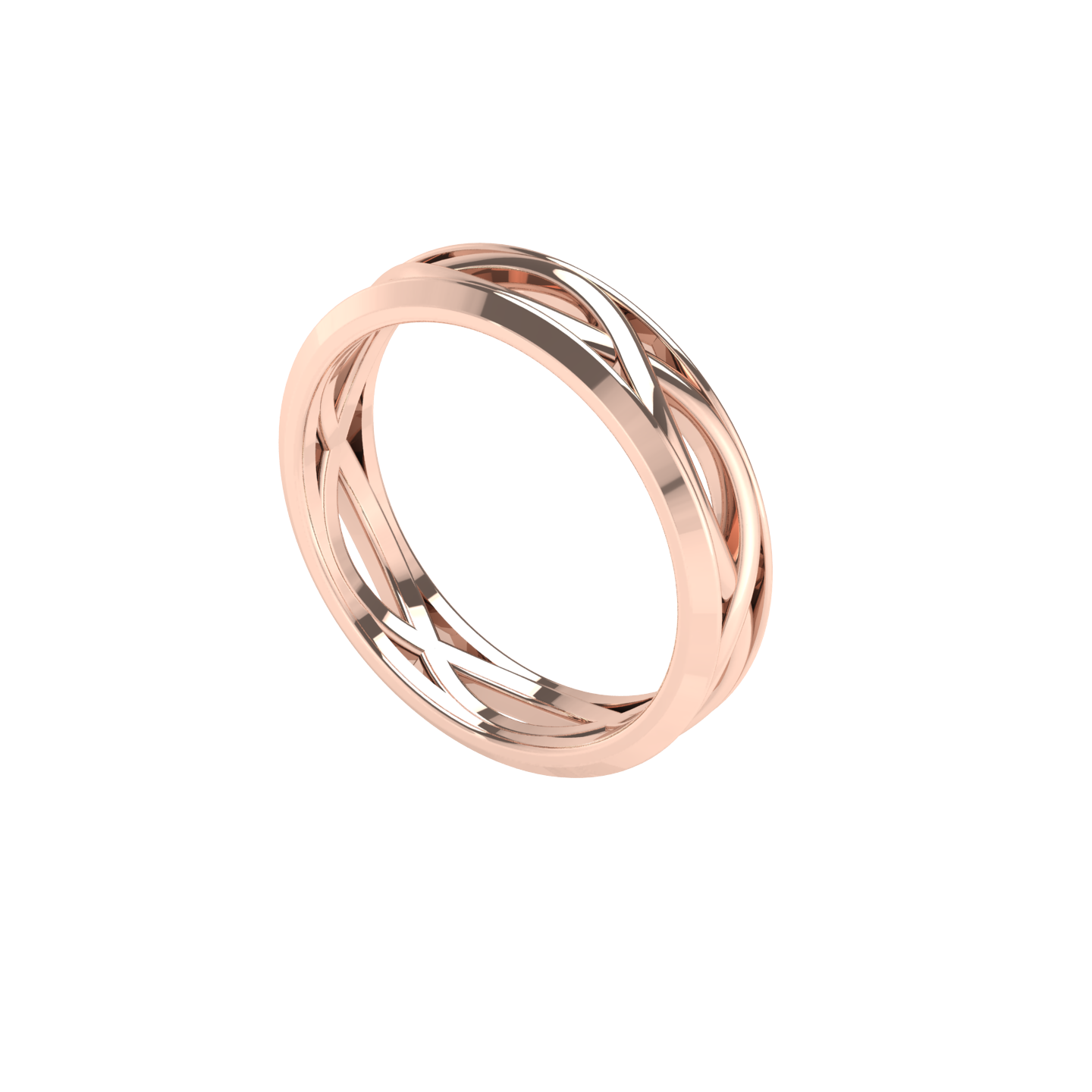 Infinity Twisted Wedding Ring for Men in 18K Gold | ZCOVA
